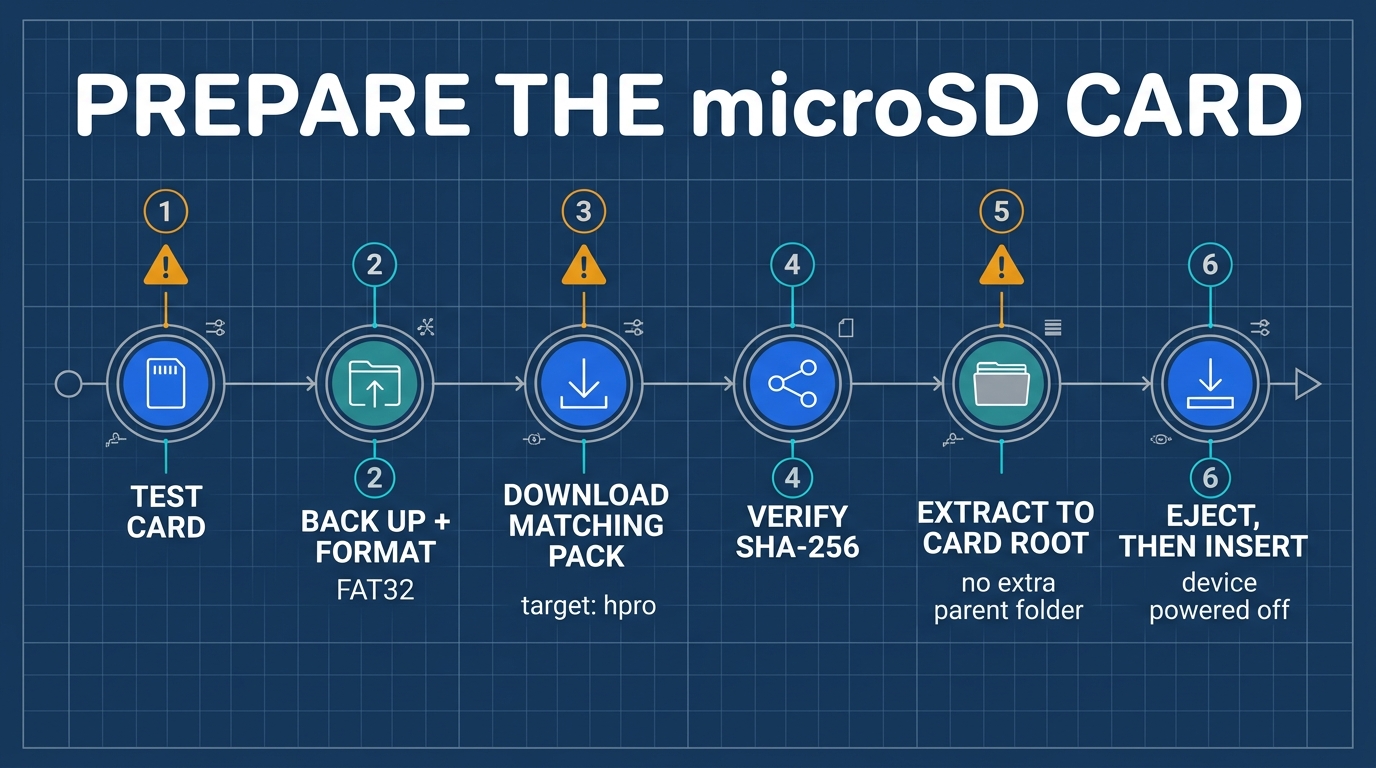 microSD 卡準備與資源部署流程